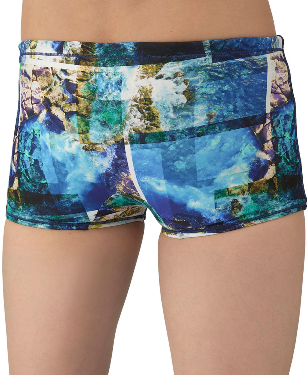 メンズ 競泳トレーニング水着 スパッツ ショートレッグ 水泳 練習用