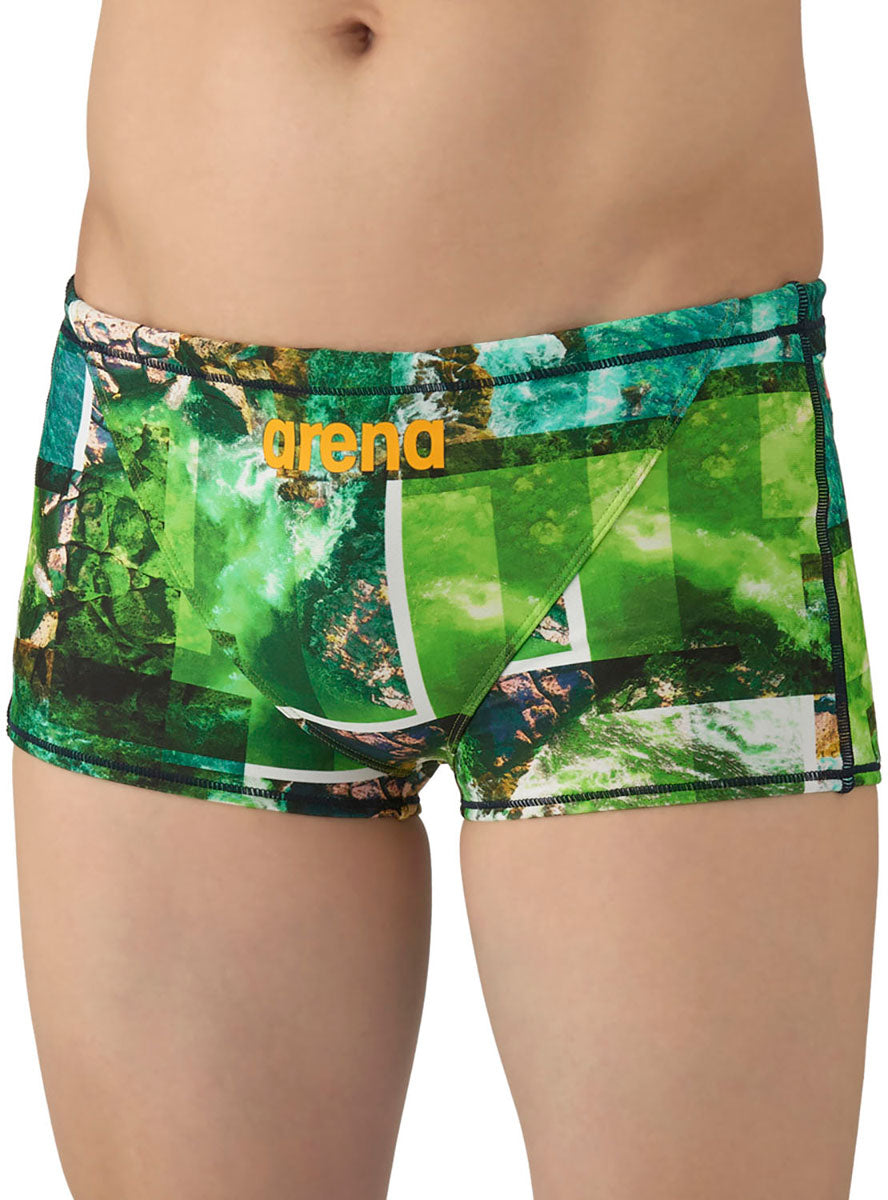 メンズ 競泳トレーニング水着 スパッツ ショートレッグ 水泳 練習用