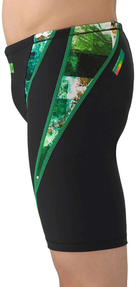 メンズ 競泳トレーニング水着 スパッツ ハーフレッグ 水泳 練習用