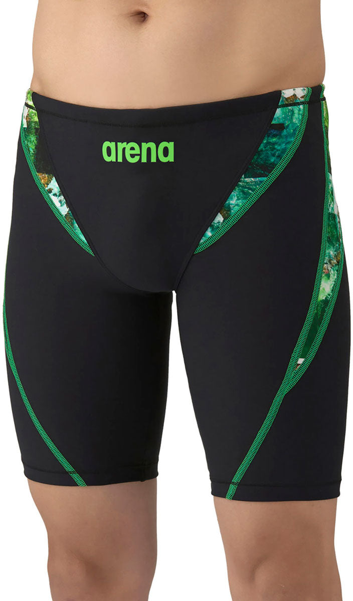 メンズ 競泳トレーニング水着 スパッツ ハーフレッグ 水泳 練習用