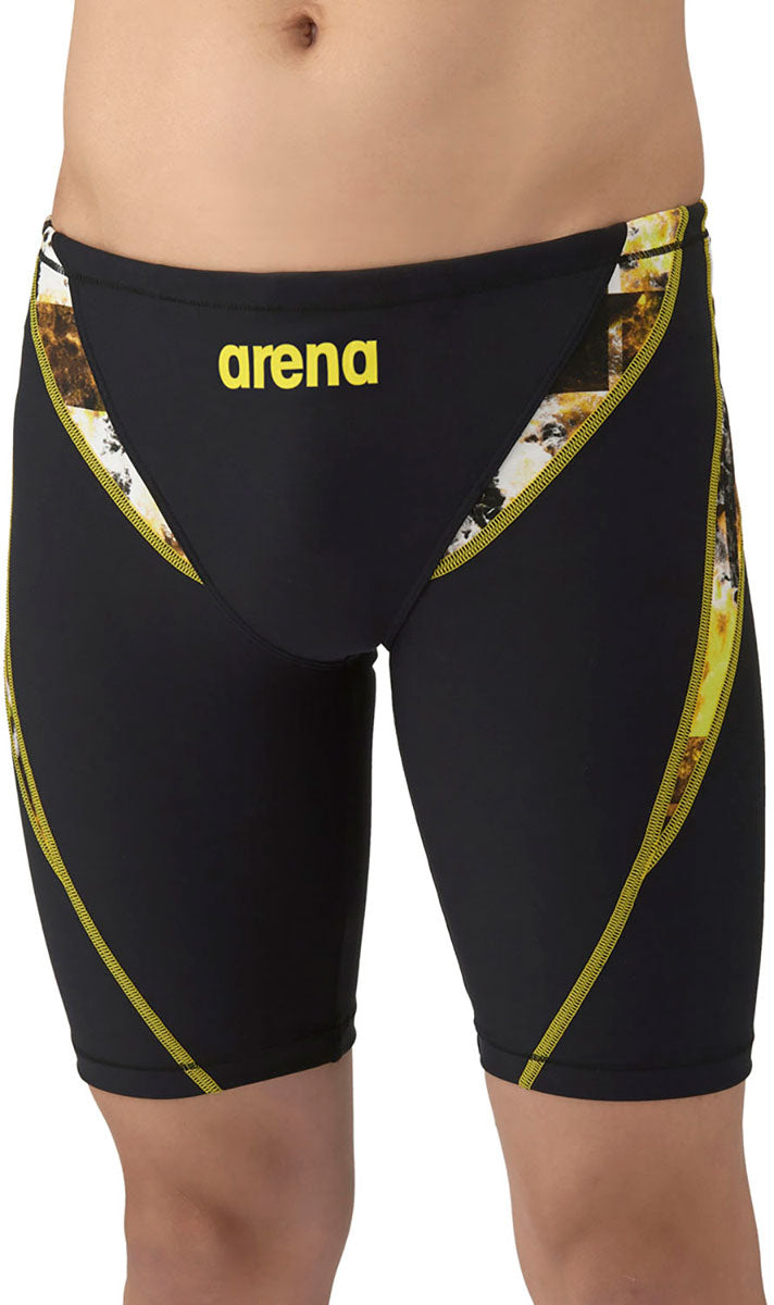 メンズ 競泳トレーニング水着 スパッツ ハーフレッグ 水泳 練習用