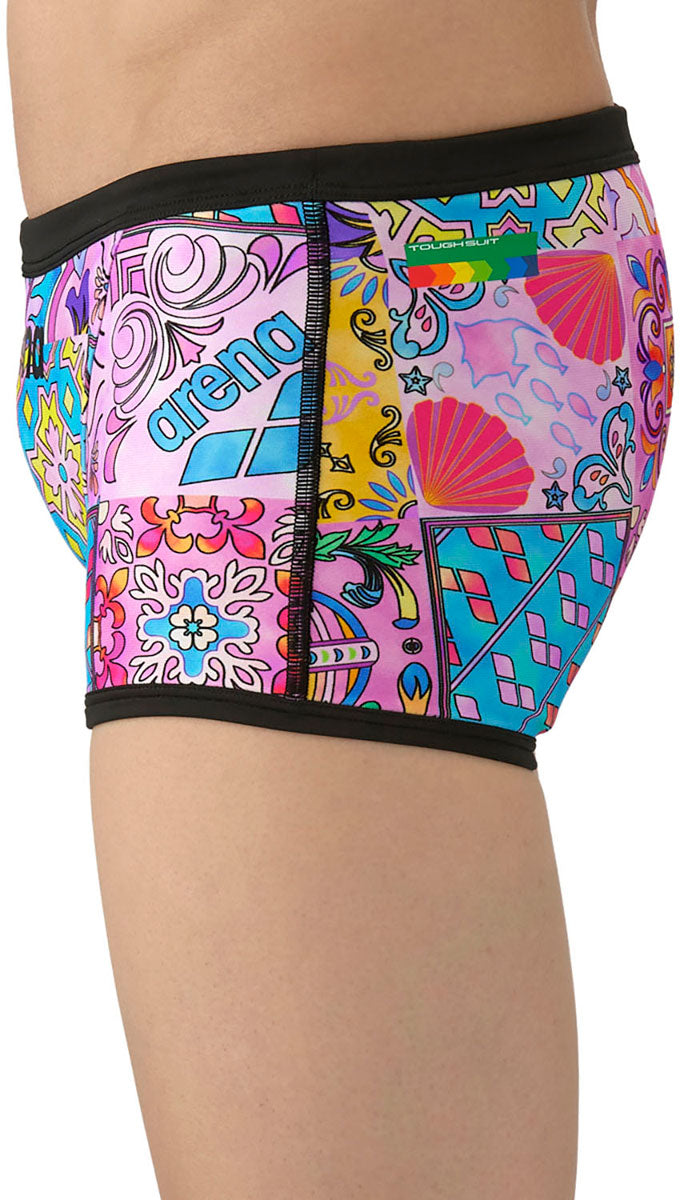 メンズ 競泳トレーニング水着 スパッツ ショートレッグ 水泳 練習用