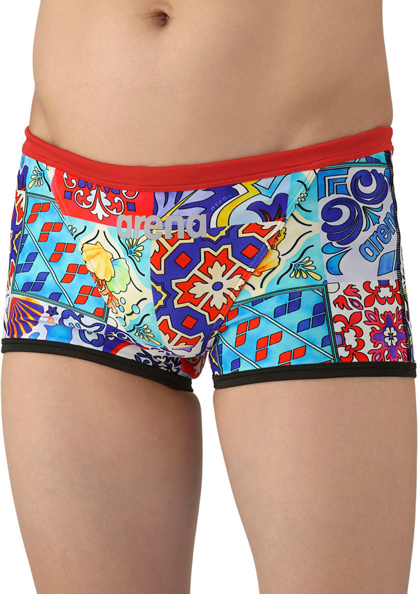 メンズ 競泳トレーニング水着 スパッツ ショートレッグ 水泳 練習用