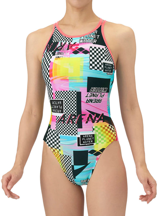 レディース 競泳トレーニング水着 ワンピース オープンバック 水泳 練習用