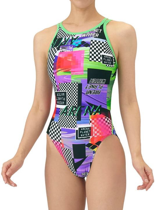 レディース 競泳トレーニング水着 ワンピース オープンバック 水泳 練習用