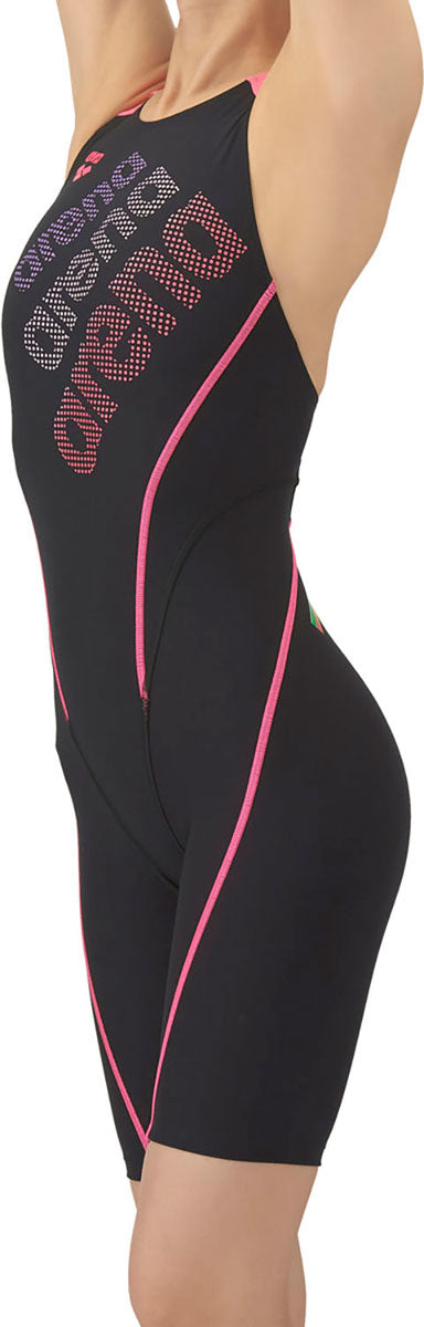 レディース 競泳トレーニング水着 ワンピーススパッツ オープンバック 水泳 練習用