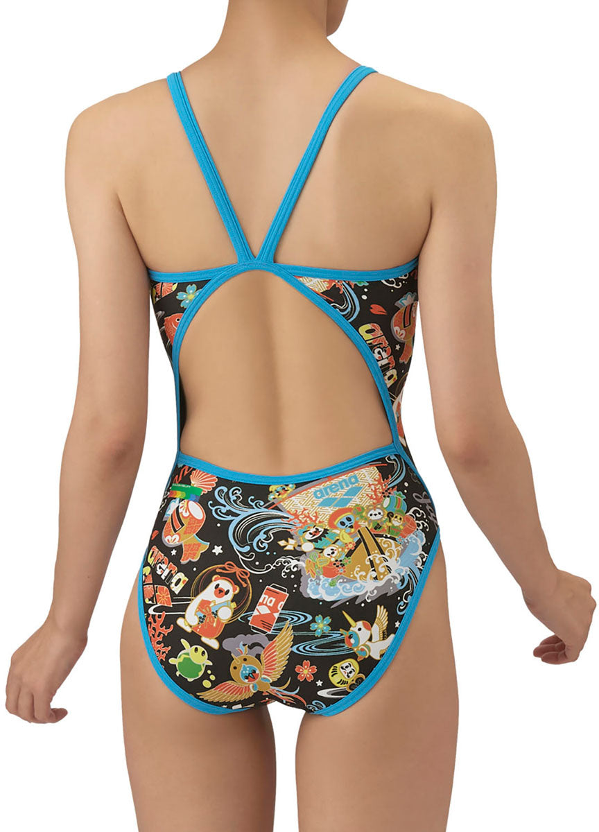 レディース 競泳トレーニング水着 ワンピース オープンバック 水泳 練習用