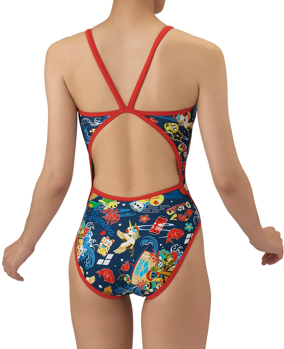 レディース 競泳トレーニング水着 ワンピース オープンバック 水泳 練習用