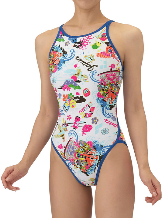 レディース 競泳トレーニング水着 ワンピース オープンバック 水泳 練習用