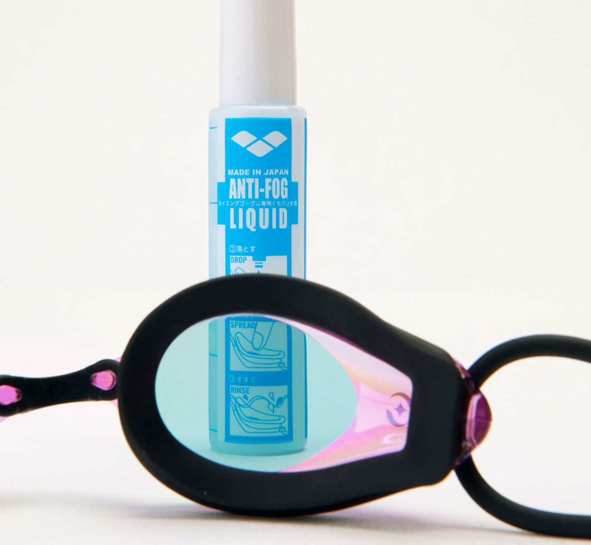 【スプラッシュ】レーシングゴーグル ミラーレンズ、リノンくもり止め、FINA承認