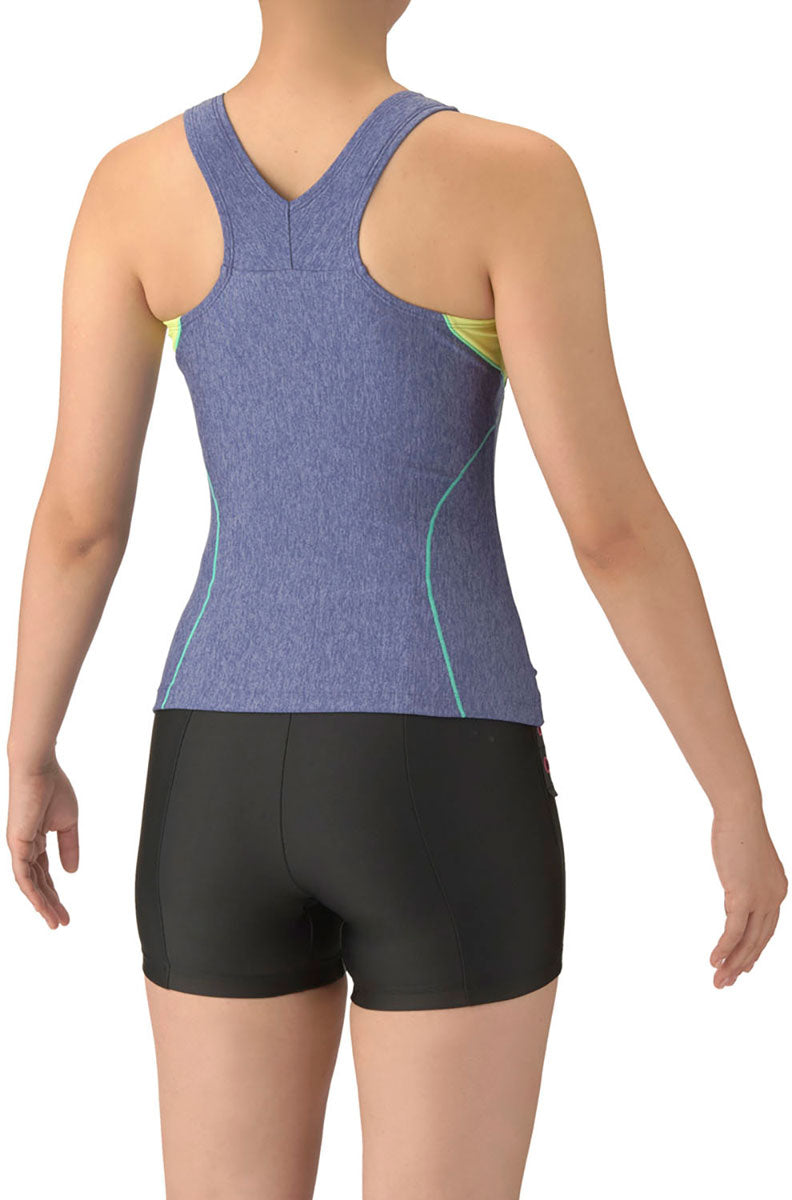 フィットネス水着 セパレーツ Yバック・ショートレッグ・差し込みパッド