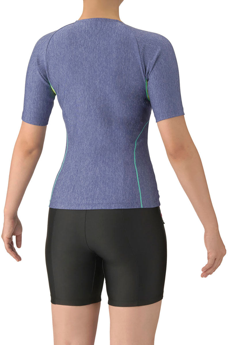 フィットネス水着 セパレーツ カバーバック・ミドルレッグ・差し込みパッド