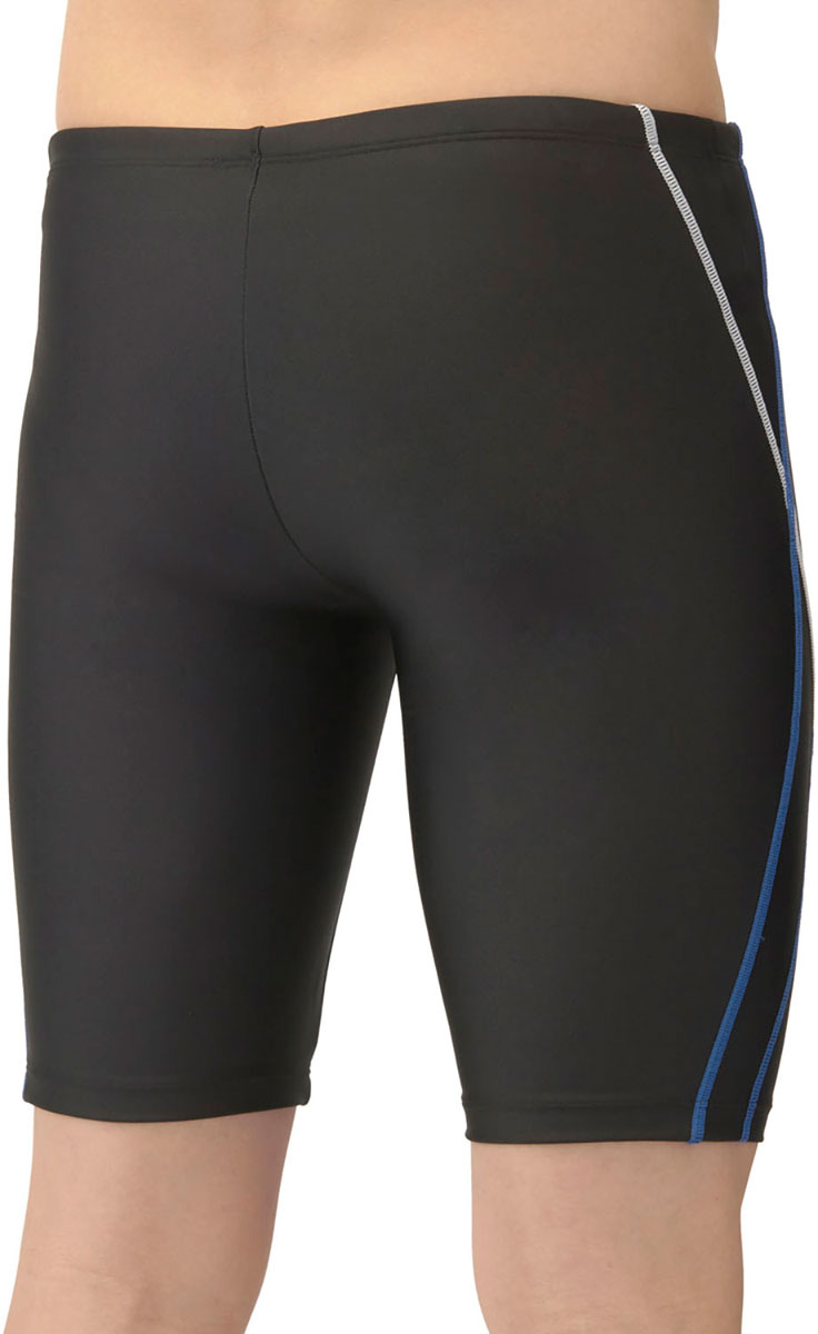 メンズ フィットネス水着 スイムスパッツ ハーフレッグ インナー付き