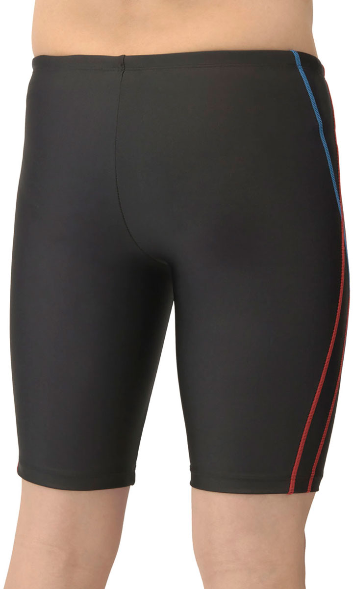 メンズ フィットネス水着 スイムスパッツ ハーフレッグ インナー付き