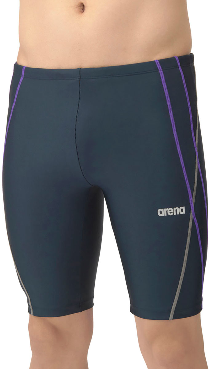 メンズ フィットネス水着 スイムスパッツ ハーフレッグ インナー付き