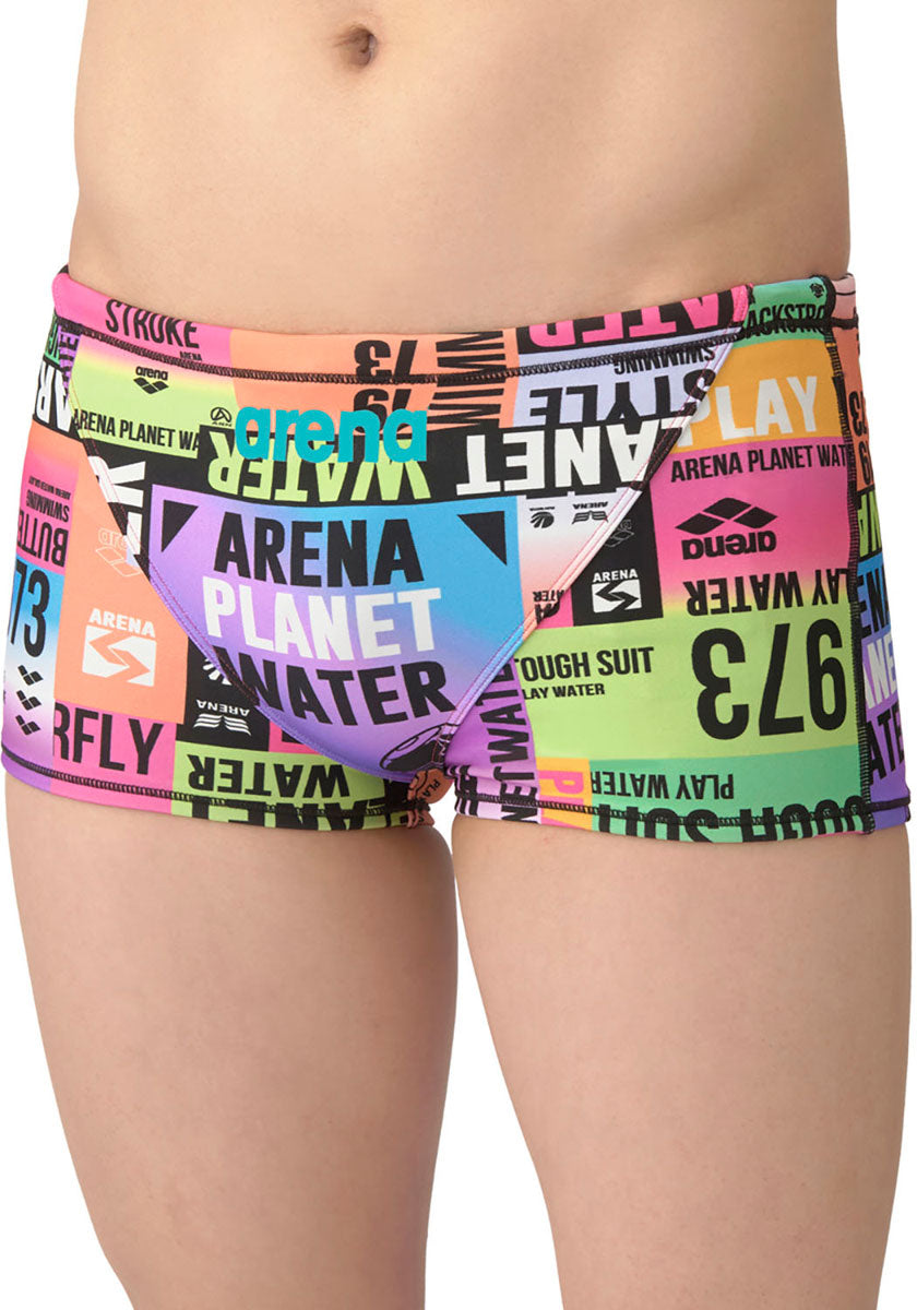 メンズ 競泳水着 トレーニングスパッツ ショートレッグ 水泳 練習用