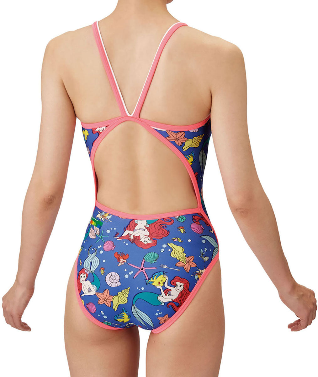 レディース ディズニー 競泳トレーニング水着 ワンピース オープンバック 練習用