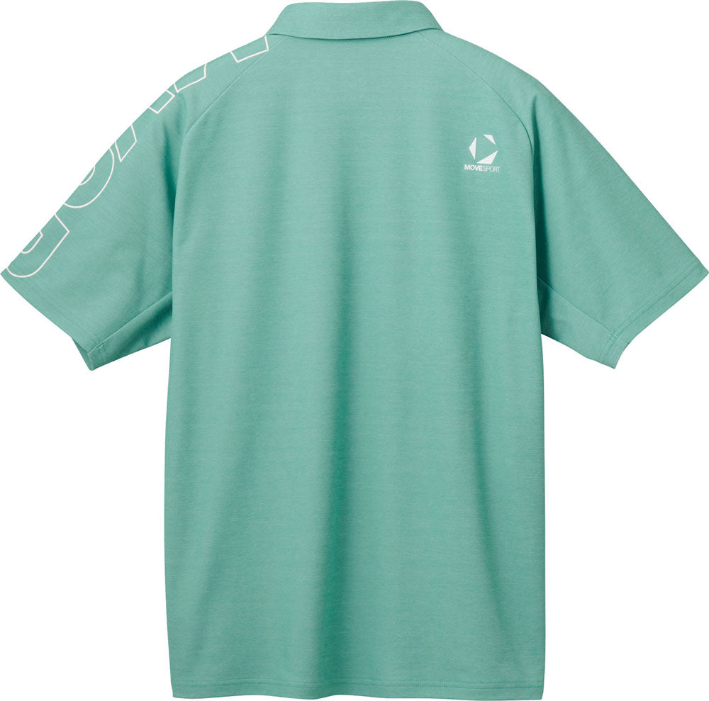 SUNSCREENミニ鹿の子 ラグランスリーブポロシャツ