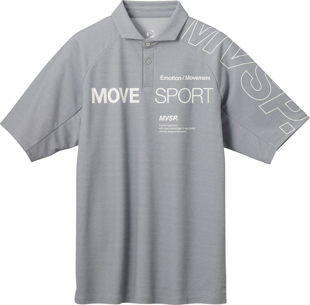 SUNSCREENミニ鹿の子 ラグランスリーブポロシャツ