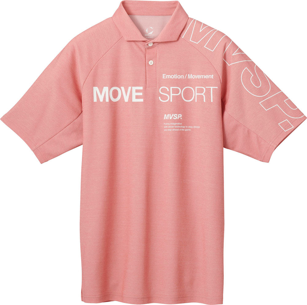 SUNSCREENミニ鹿の子 ラグランスリーブポロシャツ