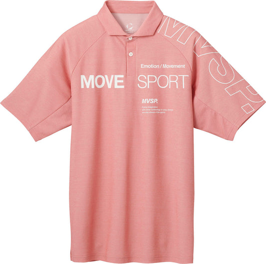 SUNSCREENミニ鹿の子 ラグランスリーブポロシャツ