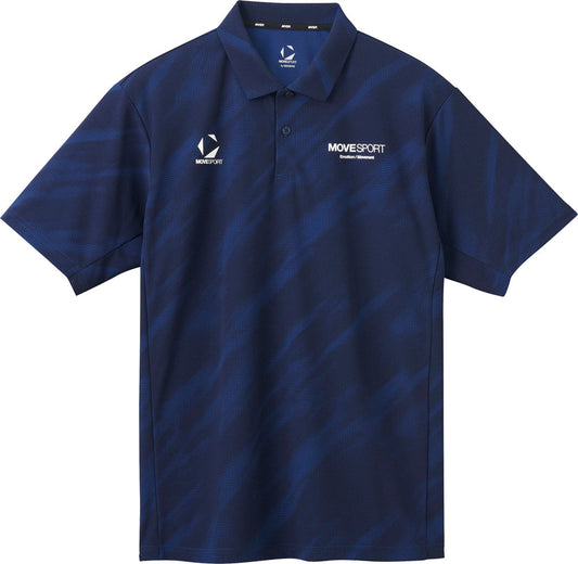 SUNSCREENミニ鹿の子 総柄グラフィックポロシャツ