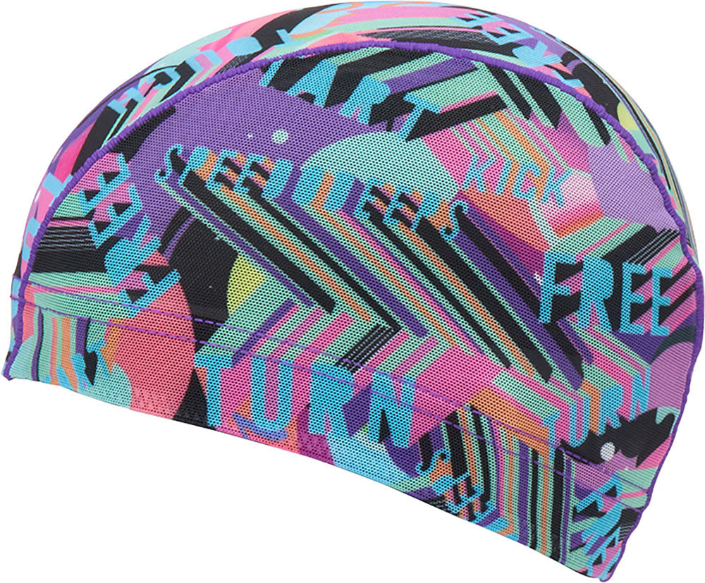 Wording Stripes Mesh Cap