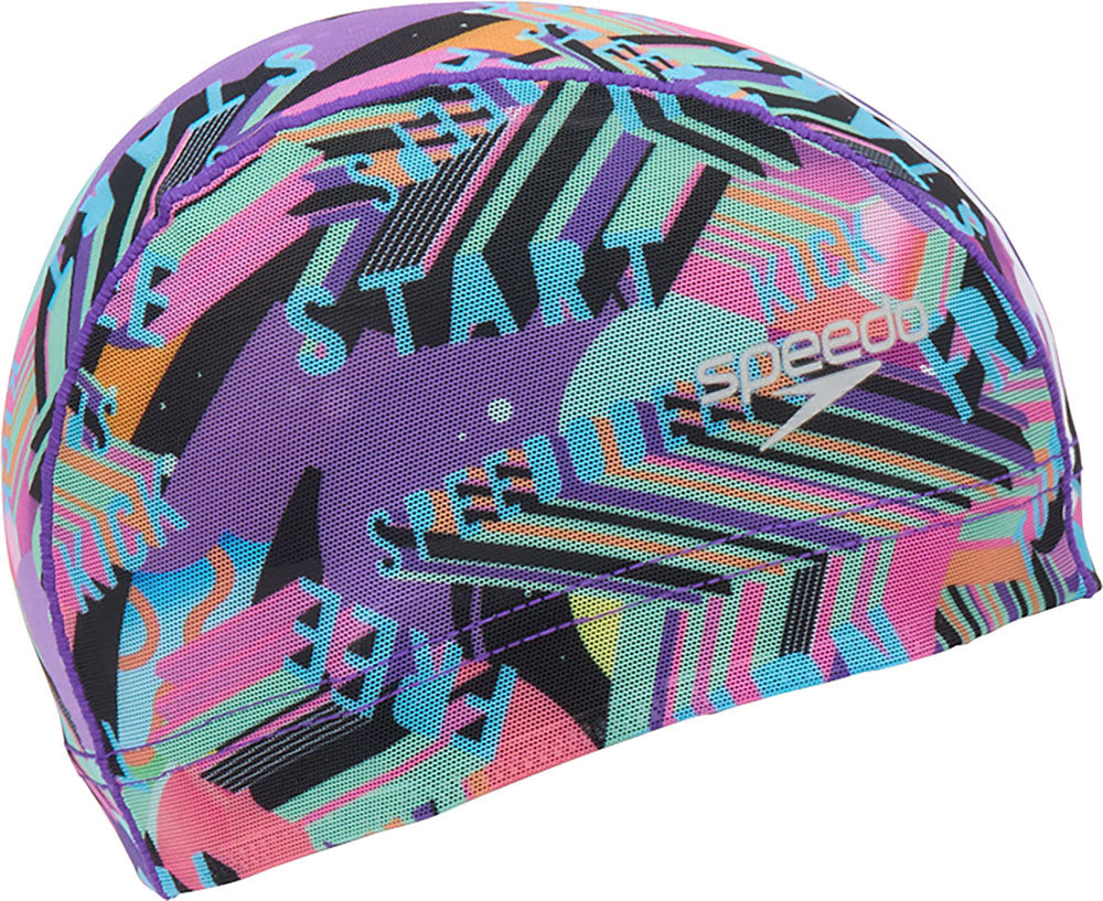 Wording Stripes Mesh Cap