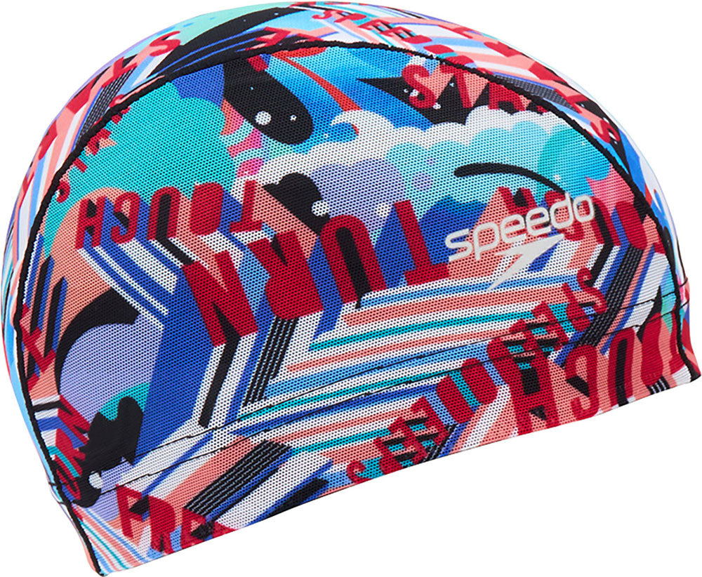 Wording Stripes Mesh Cap