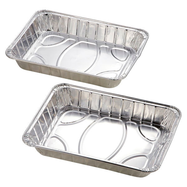 アルミ バーベキュー深型プレート 460 × 335 mm 2 枚組