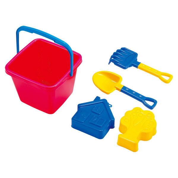 ゆき遊び 角バケツ5点セット(ピンク)