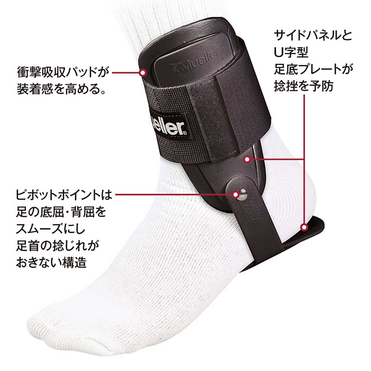 ライトアンクルブレイス ブラック