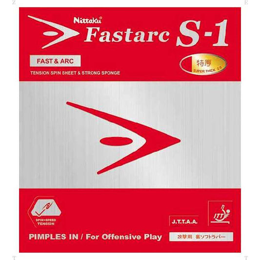 Table Tennis Rubber Fastark S-1 Red Thick