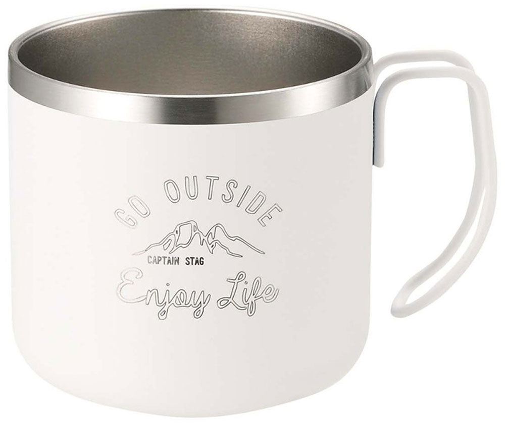 ダブルステンレスマグカップ350(ホワイト