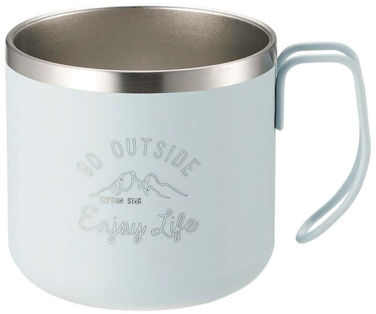 ダブルステンレスマグカップ350(サックス