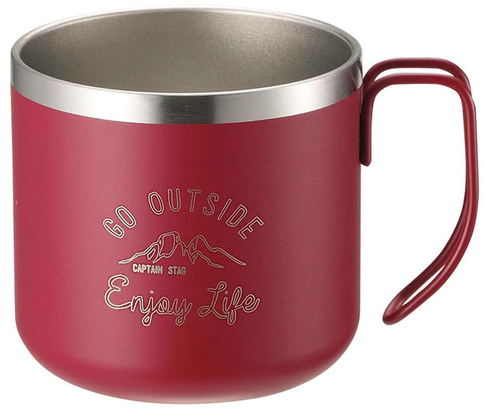 ダブルステンレスマグカップ350(レッド