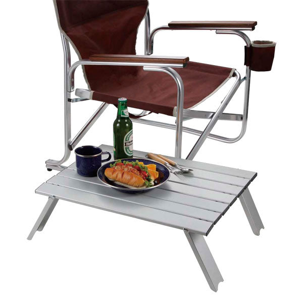 Low style aluminum roll table