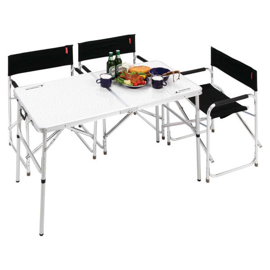 ラフォーレアルミツーウェイテーブル(アジャスター付)〈M〉120×60cm