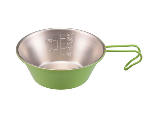 ステンレス カラーシェラカップ320ml(グリーン)