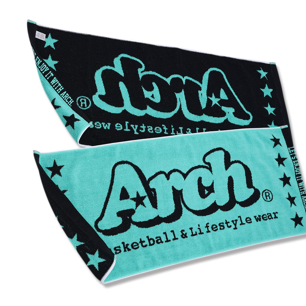 ユニセックス バスケ タオル Arch basic logo jacquard towel