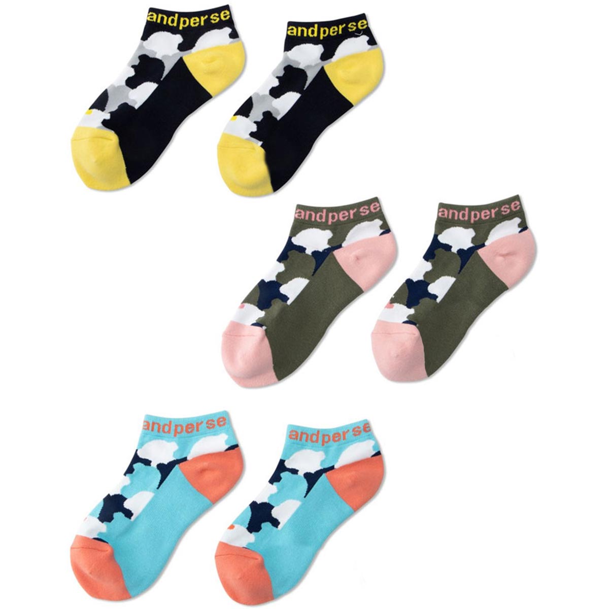 and per se Ankle socks with an amphibious print, women's golf wear socks