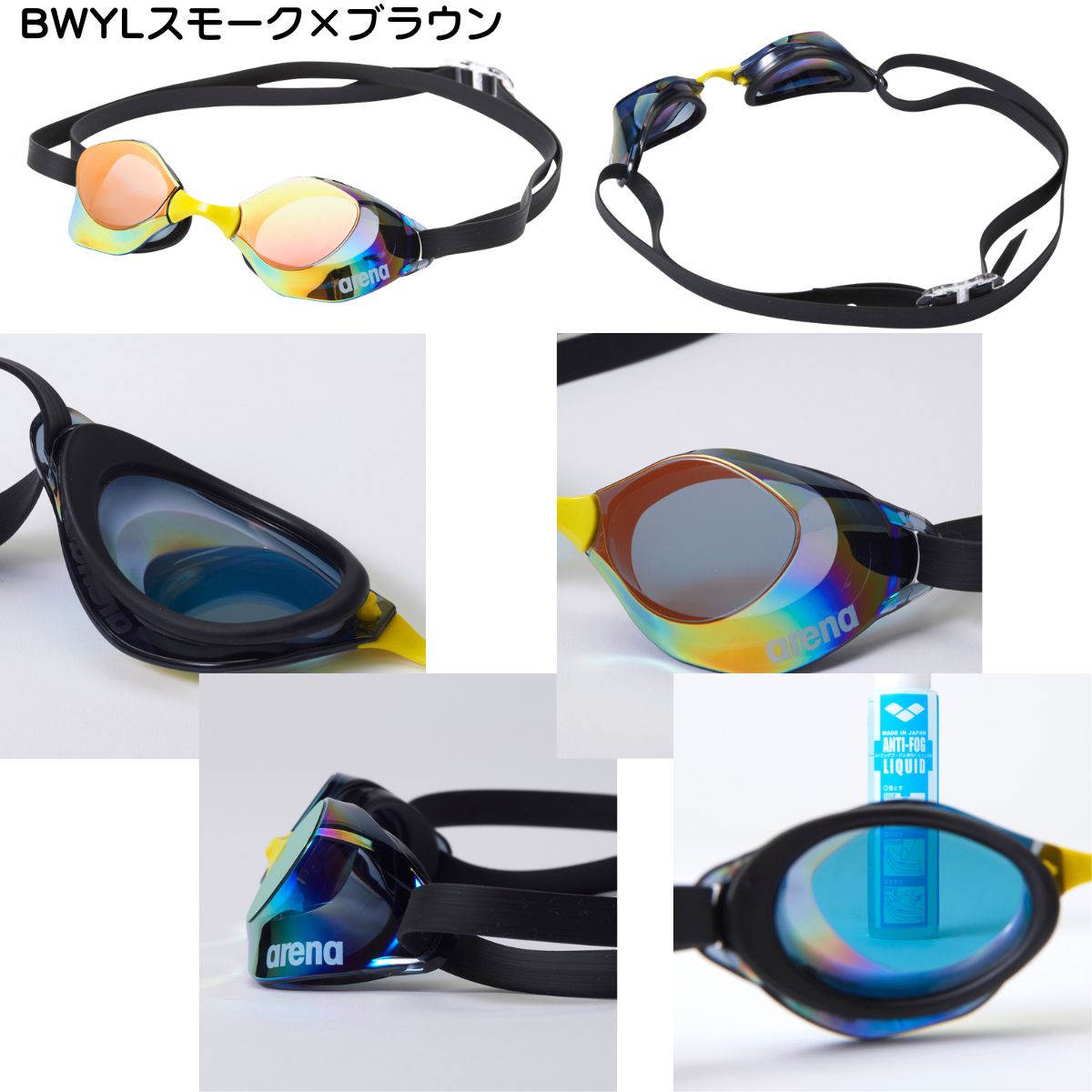 ユニセックス ゴーグル 競泳 水泳 スイムゴーグル ミラー加工 スワイプ 限定カラー
