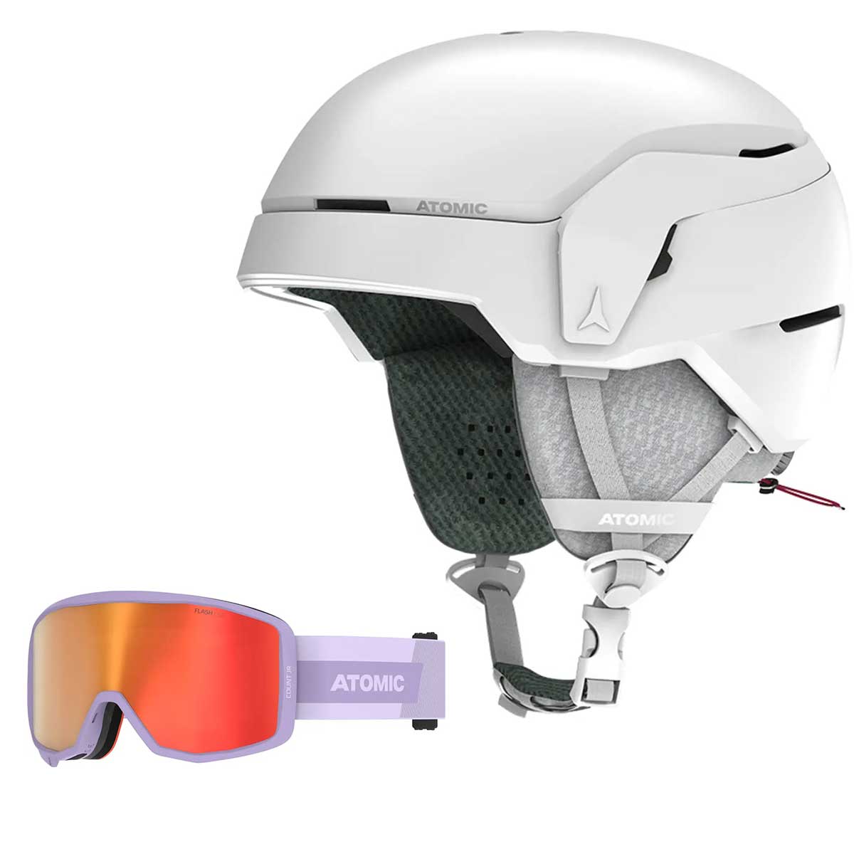 COUNT JR Kids Junior Snow Helmet and Snow Goggle Set