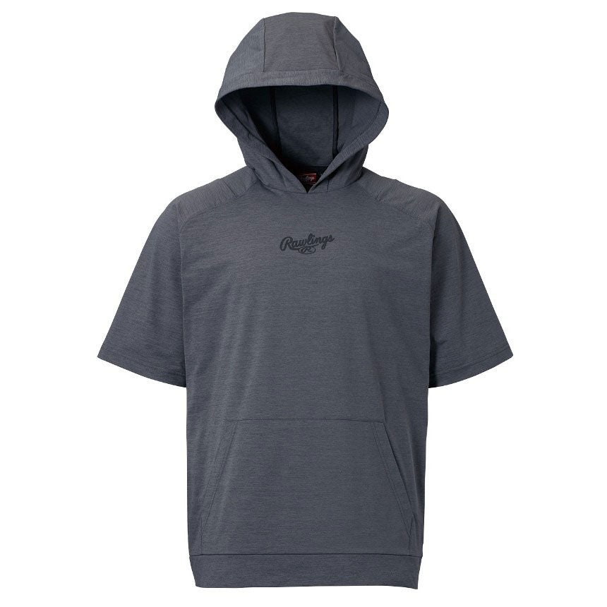 ストレッチニットパーカーシャツ メンズ 野球 パーカー フーディー 半袖 練習着 移動着