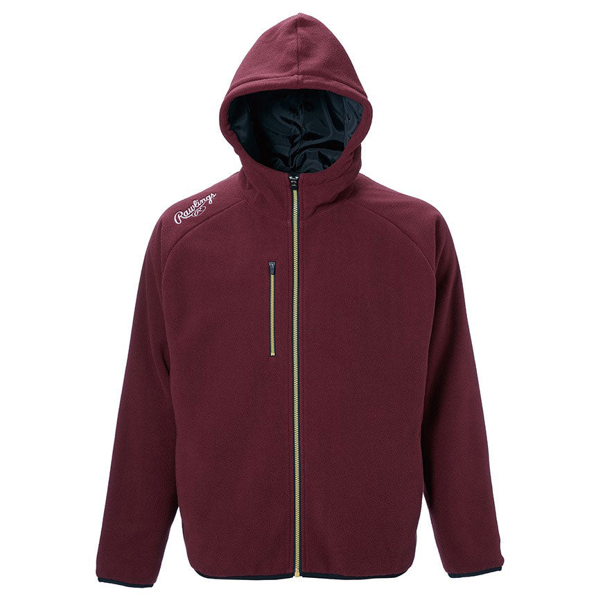 フーデッドフリースジャケット メンズ 野球 フリース ジャケット フード付き 移動着