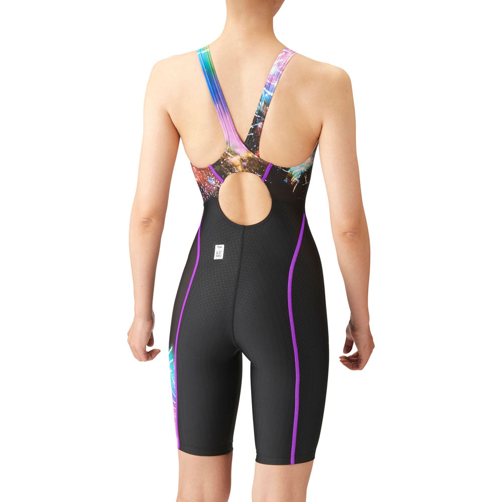 Women's Racing Swimsuit, One-Piece Spats, Open Back, Half Leg