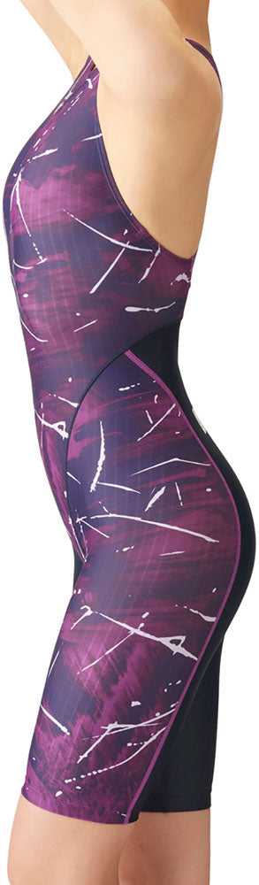 Women's Racing Swimsuit, Racing One-Piece Spats, Open Back, Half Leg