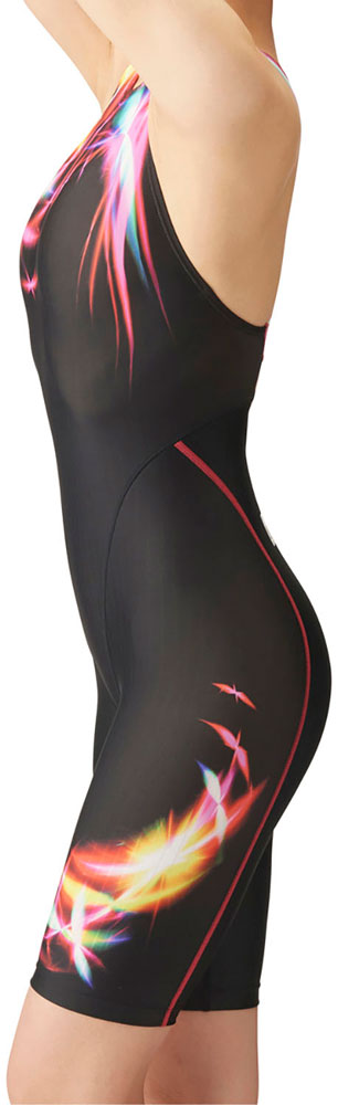 Women's Racing Swimsuit, Racing One-Piece Spats, Open Back, Half Leg