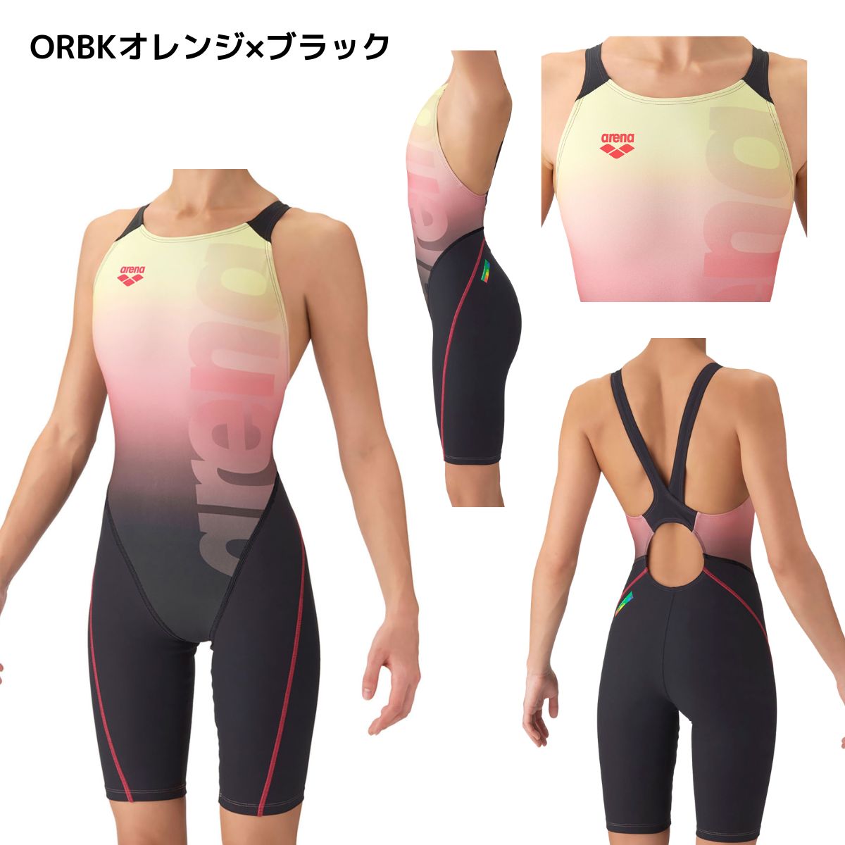 トレーニングワンピーススパッツ（オープンバック・ハーフレッグ） レディース 水泳