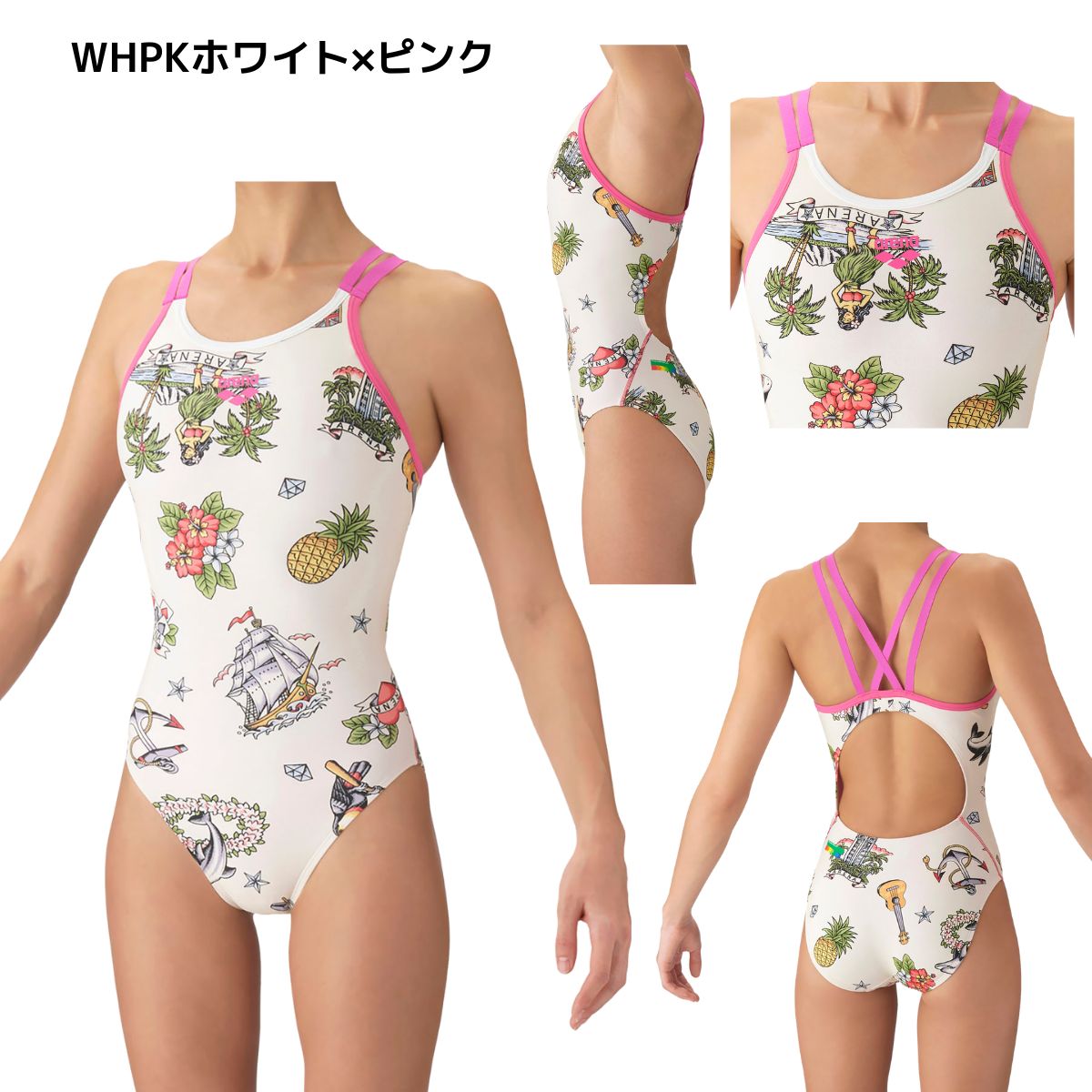 トレーニングワンピーススパッツ（オープンバック） レディース 水泳